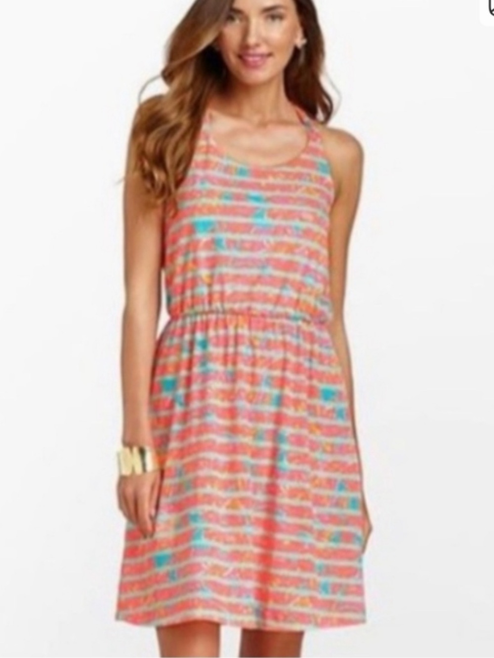 Lilly Pulitzer Lockwood Make A Splash Stripe Dress XL